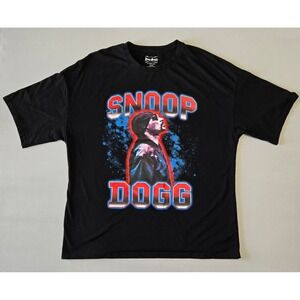Snoop Dogg Graphic T-Shirt Mens XL Black Short Sleeve Rap Street Wear Tee